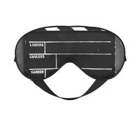 Masque pour les yeux avec imprimé noir classique pour l'extérieur, le voyage, le sommeil, le camping, la méditation, la relaxation