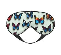 Masque pour les yeux avec imprimé papillon et violoncelle - Léger - Pour voyage, yoga, camping - Relaxation en plein air