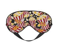 Masque pour les yeux avec imprimé popcorn - Couverture complète - Léger - Pour homme et femme - En plein air - Voyage - Relaxation