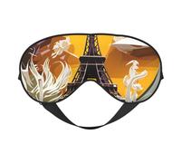 Masque pour les yeux avec imprimé Tour Eiffel de Paris - Couverture complète - Léger - Pour homme et femme - Pour l'extérieur, les voyages, la détente
