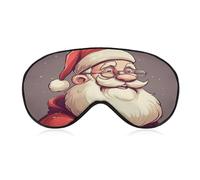 Masque pour les yeux avec lunettes de Père Noël, masque de sommeil latéral léger, masque de sommeil, coussinet nasal et bande élastique pour enfants, femmes et hommes