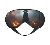 Masque pour les yeux avec motif araignées, fantôme arc-en-ciel, chapeau de sorcière, masque pour les yeux doux et occultant pour homme et femme pour une nuit complète de sommeil, voyage