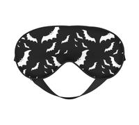 Masque pour les yeux avec motif chauve-souris volantes pour Halloween, sangle réglable, pour la sieste, le voyage, le camping, le yoga, la détente