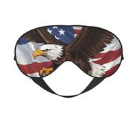 Masque pour les yeux avec motif drapeau national américain avec motif aigle, respirant, idéal pour le camping, la méditation, le yoga