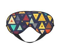 Masque pour les yeux avec motif géométrique triangulaire, respirant, idéal pour le camping, la méditation, le yoga