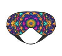 Masque pour les yeux avec motif mandala, pour voyage, bureau, avion, nuit, sommeil, ombrage, sangle réglable