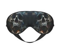 Masque pour les yeux avec motif tête de mort fantôme d'horreur, doux et respirant, adapté pour la sieste, les voyages et le sommeil nocturne
