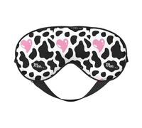 Masque pour les yeux avec motif vache au lait noir et blanc, sangle réglable, idéal pour la sieste, le voyage, le camping, le yoga, la détente