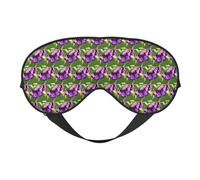 Masque pour les yeux avec sangle réglable Motif papillons Violet