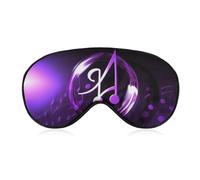 Masque pour les yeux avec symbole de musique violet pour homme et femme, respirant et réglable, masque de sommeil ultra doux, bandeau de voyage léger pour avion, sieste, sommeil nocturne