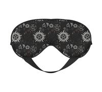 Masque pour les yeux avec symboles supernaturels, doux et respirant, adapté pour la sieste, les voyages et le sommeil nocturne