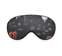 Masque pour les yeux avec tableau noir - Masque de sommeil latéral léger - Masque de sommeil - Coussinet de nez et bande élastique pour enfants, femmes et hommes