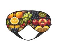 Masque pour les yeux avec variété de légumes frais et de fruits, pour dormir, bloque la lumière parfaitement pour les femmes et les hommes, doux et confortable pour voyager