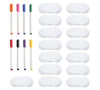 Masque pour les yeux blancs 15 pièces 8 crayons graffitis oeil occultant masque de voyage