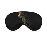 Masque pour les yeux confortable et léger pour enfants, filles, adolescents, femmes, masque de sommeil en soie, pause déjeuner, masque pour les yeux de voyage avec sangle élastique (motif marbre or ro