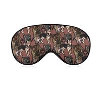 Masque pour les yeux confortable et super doux pour les filles, les femmes et les enfants, masque de sommeil en soie avec sangle réglable (art du chien de berger allemand)