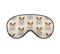 Masque pour les yeux Corgi Dog Mom Sleeping Eye Shade avec sangle réglable pour les yeux bandés pour les voyages en avion