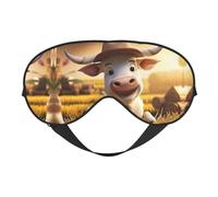 Masque pour les yeux Cowo au lait de dessin animé pour dormir, masque de sommeil bloquant parfaitement la lumière pour les femmes et les hommes, bandeau doux et confortable pour les voyages