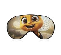 Masque pour les yeux d'abeille pour homme et femme, respirant et réglable, masque de sommeil ultra doux, bandeau de voyage léger pour avion, sieste, sommeil nocturne