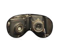 Masque pour les yeux d'appareil photo pour homme et femme, respirant et réglable, masque de sommeil ultra doux, bandeau de voyage léger pour avion, sieste, sommeil nocturne