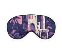 Masque pour les yeux d'architecture traditionnelle, masque de sommeil latéral léger, masque de sommeil, coussinet nasal et bande élastique pour enfants, femmes et hommes