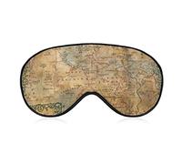Masque pour les yeux d'art de carte de navigation du monde rétro léger et léger de confort pour le travail de voyage de sommeil, masque pour les yeux de sommeil pour les enfants, les filles, les adole