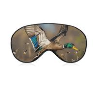 Masque pour les yeux de canards sauvages et d'arbre pour homme et femme, respirant et réglable, masque de sommeil ultra doux, bandeau de voyage léger pour avion, sieste, sommeil nocturne