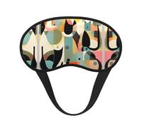 Masque pour les yeux de chat d'art moderne du milieu du siècle universel léger : idéal pour les voyages, les siestes de bureau et le travail de quart de travail. Fournit un environnement de sommeil