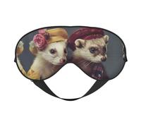 Masque pour les yeux de furet pour le sommeil, masque de sommeil bloquant parfaitement la lumière pour les femmes et les hommes, bandeau doux et confortable pour les voyages