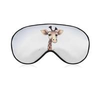 Masque pour les yeux de girafe mignon pour homme et femme, respirant et réglable, masque de sommeil ultra doux, bandeau de voyage léger pour avion, sieste, sommeil nocturne