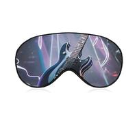 Masque pour les yeux de guitare électrique magique pour homme et femme, respirant et réglable, masque de sommeil ultra doux, bandeau de voyage léger pour avion, sieste, sommeil nocturne