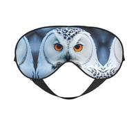 Masque pour les yeux de hibou enneigé, respirant, réglable, ombrage efficace pour dormir avec sangle élastique