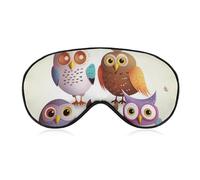 Masque pour les yeux de hiboux et oiseaux pour homme et femme, respirant et réglable, masque de sommeil ultra doux, léger pour voyage, pour avion, sieste, nuit