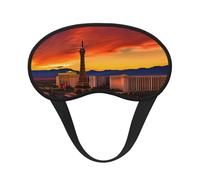 Masque pour les yeux de Las Vegas avec imprimé coucher de soleil pour adultes et enfants pour voyage, maison, hôtel, avion, camping, aide au sommeil