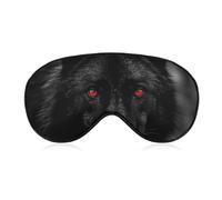 Masque pour les yeux de loup aux yeux rouges noir pour homme et femme, respirant et réglable, masque de sommeil ultra doux, bandeau de voyage léger pour avion, sieste, sommeil nocturne