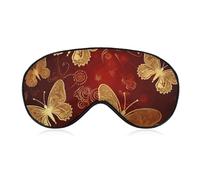 Masque pour les yeux de papillon doré pour homme et femme, respirant et réglable, masque de sommeil ultra doux, bandeau de voyage léger pour avion, sieste, sommeil nocturne