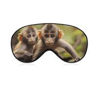 Masque pour les yeux de petits singes mignons pour homme et femme, respirant et réglable, masque de sommeil ultra doux, bandeau de voyage léger pour avion, sieste, sommeil nocturne