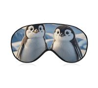 Masque pour les yeux de pingouins mignons pour homme et femme, respirant et réglable, masque de sommeil ultra doux, bandeau de voyage léger pour avion, sieste, sommeil nocturne