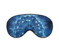 Masque pour les yeux de pissenlit bleu pour homme et femme, respirant et réglable, masque de sommeil ultra doux, bandeau de voyage léger pour avion, sieste, sommeil nocturne