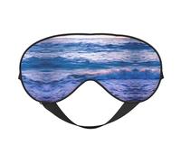 Masque pour les yeux de plage, coucher de soleil, vagues de l'océan pour dormir, masque de sommeil bloquant parfaitement la lumière pour les femmes et les hommes, bandeau doux et confortable pour les