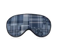 Masque pour les yeux de sommeil à sangle réglable, masque pour les yeux de jeu de fête, masque de sommeil bloque les yeux légers pour la sieste de yoga de voyage, compatible avec les motifs bandana ca