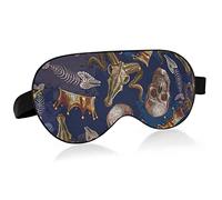 Masque pour les yeux de sommeil Bull Skulls brodé, masque de sommeil et bandeau avec bandeau élastique Soft Comfort Eyeshade Sleep Cover pour la sieste de yoga de voyage