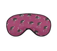 Masque pour les yeux de sommeil d'autruche d'animal africain avec bandeau réglable pour les yeux bandés pour les voyages en avion
