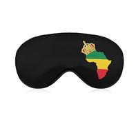 Masque pour les yeux de sommeil de fierté afro-américaine couvre les yeux doux bloquant les lumières bandeau avec sangle réglable pour la sieste de voyage
