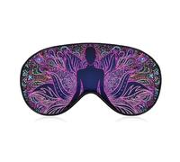 Masque pour les yeux de sommeil, masque pour les yeux de jeu de fête, masque de sommeil bloque les yeux légers pour la sieste de yoga de voyage, compatible avec les sept chakras, mandala bohème, champ