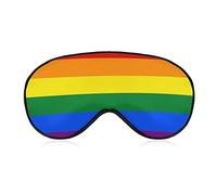 Masque pour les yeux de sommeil Masque pour les yeux occultant compatible avec Rainbow LGBT Pride Flag Stripes Masque de sommeil avec sangle réglable, bandeau de nuit doux et confortable pour femmes