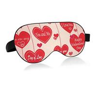 Masque pour les yeux de sommeil unisexe amour romantique saint valentin nuit masque de sommeil confortable couverture d'ombre de sommeil pour les yeux