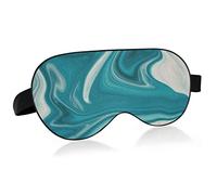 Masque pour les yeux de sommeil unisexe bleu blanc mélange de pigments masque de sommeil de nuit confortable couverture d'ombre de sommeil pour les yeux