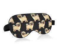 Masque pour les yeux de sommeil unisexe carlin amoureux des animaux cadeau nuit masque de sommeil confortable oeil sommeil ombre couverture
