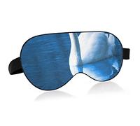 Masque pour les yeux de sommeil unisexe cygne blanc bleu lac nuit masque de sommeil confortable ombre de sommeil pour les yeux couverture